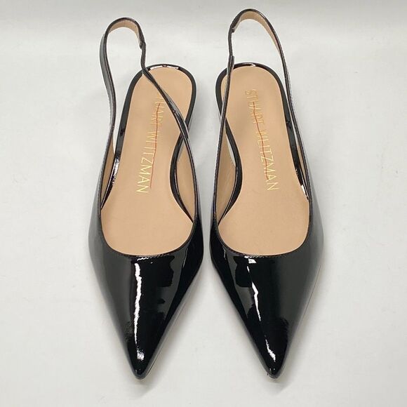 Stuart Weitzman Patent Leather Slingback Flats size 7.5 - Picture 2 of 11